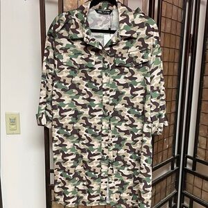 Zara Camouflage Midi Dress